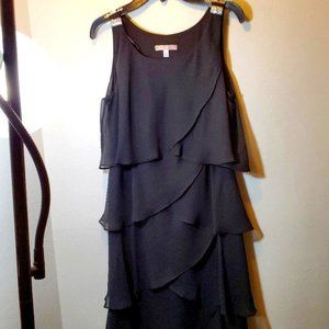 Evening Wear Black Flutter Dress Size 4